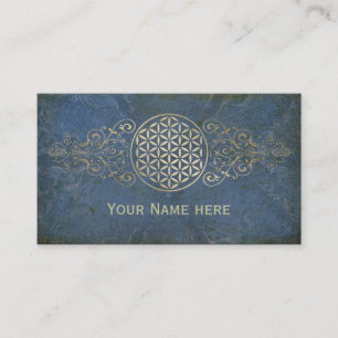 Blume des Lebens / Flower of Life - vintage X Visitenkarte