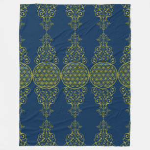 Blume des Lebens / Flower of Life - vintage XI Fleecedecke