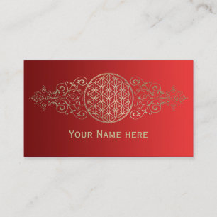 Blume des Lebens / Flower of Life - vintage XI Visitenkarte