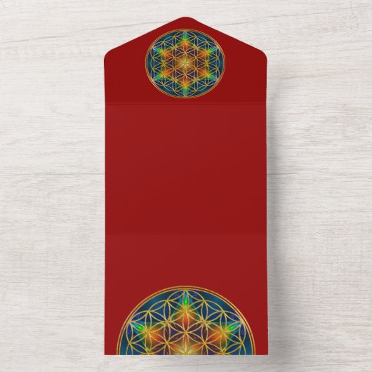 BLUME DES LEBENS - Fraktal Blossom 1 All In One Einladung (Innen Boden)