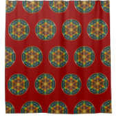 BLUME DES LEBENS - Fraktal Blossom 1 Duschvorhang (Vorderseite)