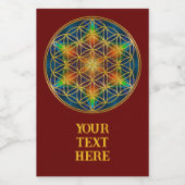 BLUME DES LEBENS - Fraktal Blossom 1 Lebensmitteletikett (Einzelnes Label)