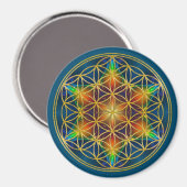 BLUME DES LEBENS - Fraktal Blossom 1 Magnet (Vorderseite/Rückseite)