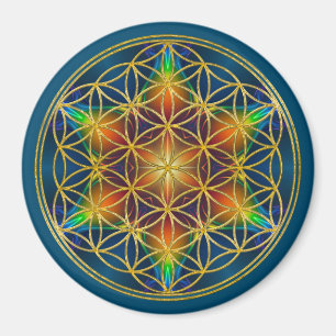 BLUME DES LEBENS - Fraktal Blossom 1 Magnet