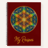 BLUME DES LEBENS - Fraktal Blossom 1 Notizblock (Vorderseite)