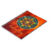 BLUME DES LEBENS - Fraktal Blossom 1 Notizblock (Linke Seite)