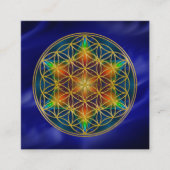 BLUME DES LEBENS - Fraktal Blossom 1 Quadratische Visitenkarte (Vorderseite)