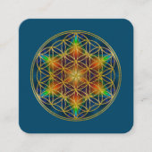 BLUME DES LEBENS - Fraktal Blossom 1 Quadratische Visitenkarte (Vorderseite)