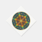 BLUME DES LEBENS - Fraktal Blossom 1 Serviette (Ecke)