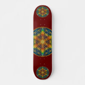 BLUME DES LEBENS - Fraktal Blossom 1 Skateboard (Vorne)