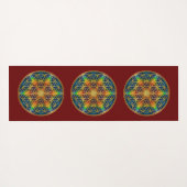 BLUME DES LEBENS - Fraktal Blossom 1 Yogamatte (Rückseite (Horizontal))