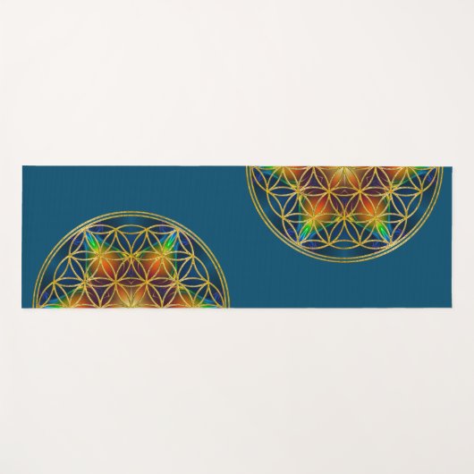 BLUME DES LEBENS - Fraktal Blossom 1 Yogamatte (Vorderseite (Horizontal))