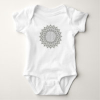 Blume des Lebens - Fraktal Mandala grau