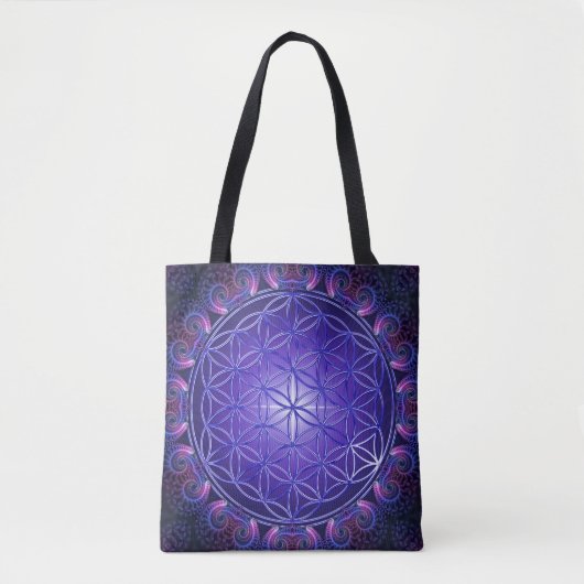 Blume des Lebens - Fraktal Mandala Platz I Tasche (Vorderseite)
