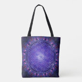 Blume des Lebens - Fraktal Mandala Platz I Tasche (Rückseite)