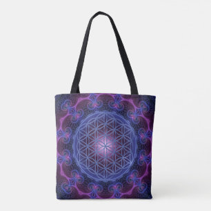 Blume des Lebens - Fraktal Mandala Platz II Tasche