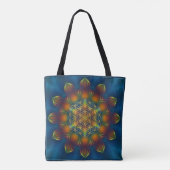 Blume des Lebens - Fraktal Mandala Platz III Tasche (Rückseite)