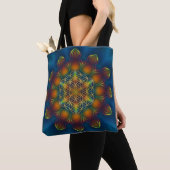 Blume des Lebens - Fraktal Mandala Platz III Tasche (Von Nahem)