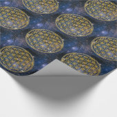 Blume des Lebens - Galaxie Geschenkpapier (Ecke)