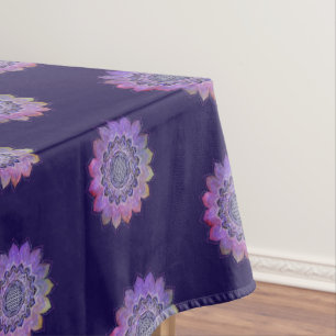 Blume des Lebens - Galaxie im Vintagen Stil 1 Tischdecke
