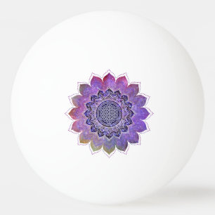 Blume des Lebens - Galaxie im Vintagen Stil 1 Tischtennisball