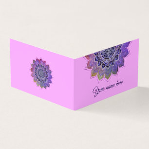Blume des Lebens - Galaxie im Vintagen Stil 1 Visitenkarten