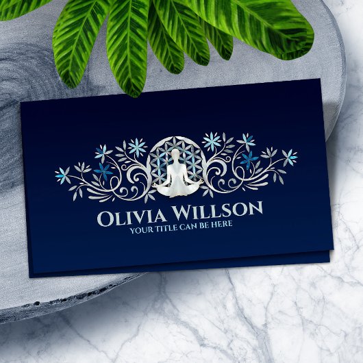 Blume des Lebens - Geblüht Yoga Visitenkarte