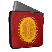 Blume des Lebens - gelb sonnig Laptopschutzhülle (Vorne Rechts)