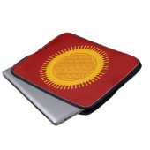 Blume des Lebens - gelb sonnig Laptopschutzhülle (Vorne Knopf)