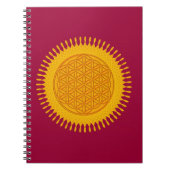 Blume des Lebens - gelb sonnig Notizblock (Vorderseite)
