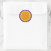 Blume des Lebens - gelb sonnig Runder Aufkleber (Tasche)