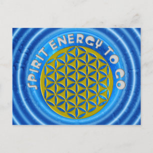 BLUME DES LEBENS - gelockt - SPIRITENERGIE ZU GEHE Postkarte