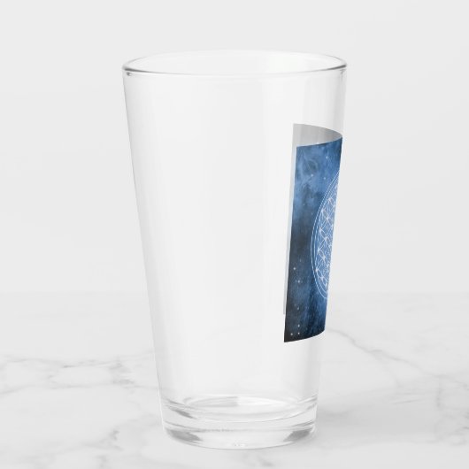 Blume des Lebens, geometrisch heilig, Chakra,zen Glas (Rechts)