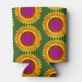 Blume des Lebens - geometrisches Blossom 4 Dosenkühler (Rückseite)