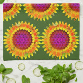 Blume des Lebens - geometrisches Blossom 4 Geschirrtuch (Gefaltet)