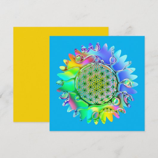 Blume des Lebens - geometrisches Blossom 5 (Vorne/Hinten)