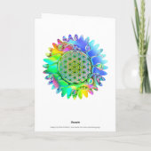 Blume des Lebens - geometrisches Blossom 5 Karte (Rückseite)