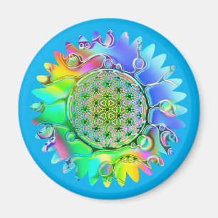 Blume des Lebens - geometrisches Blossom 5 Magnet