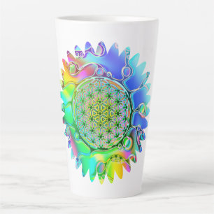 Blume des Lebens - geometrisches Blossom 5 Milchtasse