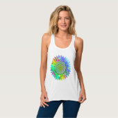 Blume des Lebens - geometrisches Blossom 5 Tank Top (Vorderseite Vollansicht)