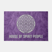 Blume des Lebens - gestanztes Silber + Ihre Ideen Fußmatte (Vorderseite)