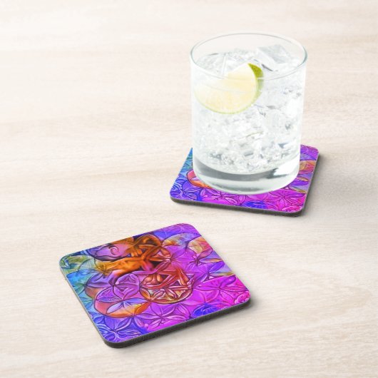 Blume des Lebens Getränkeuntersetzer (Rechte Seite)