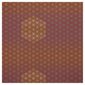 Blume des Lebens - Gitterfeld-Goldsilber Stoff (Muster)