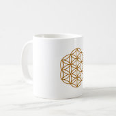 Blume des Lebens Gold 2 Kaffeetasse (Vorderseite Links)