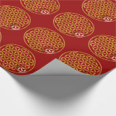 Blume des Lebens - Gold - Briefmarke Geschenkpapier (Ecke)