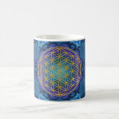 Blume des Lebens - Gold - Fraktal 1 Kaffeetasse (Mittel)