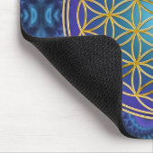 Blume des Lebens - Gold - Fraktal 1 Mousepad (Ecke)