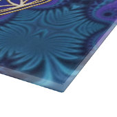 Blume des Lebens - Gold - Fraktal 1 Schneidebrett (Ecke)