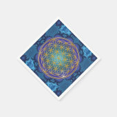 Blume des Lebens - Gold - Fraktal 1 Serviette (Ecke)