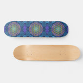 Blume des Lebens - Gold - Fraktal 1 Skateboard (Horizontal)